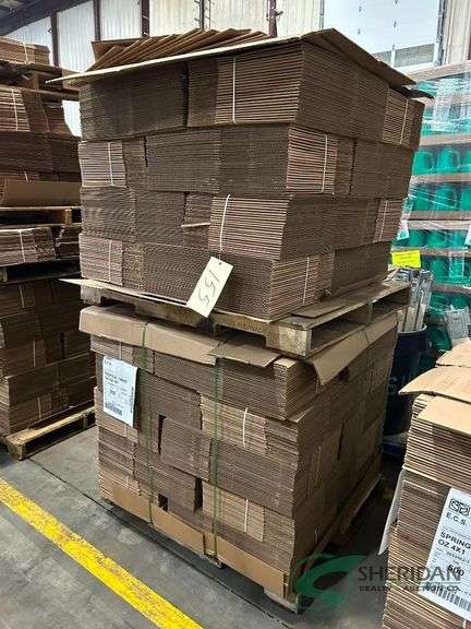 (2) Pallets of unused boxes image