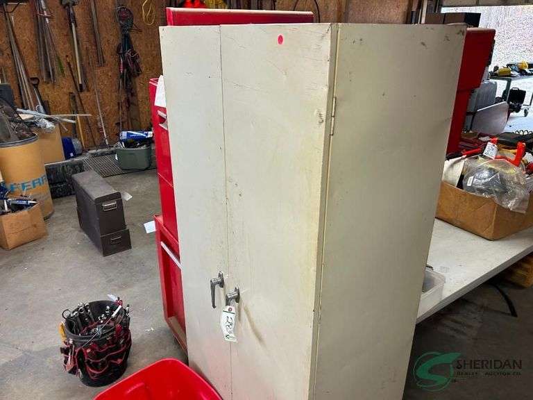 Steel cabinet and contents image