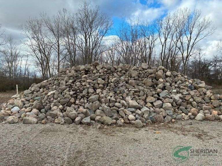 Large pile of boulders buyer is responsible for removal extra time will be given for removal image