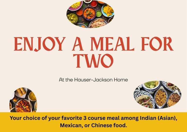 Meal For Two At The Hauser-Jackson Home image