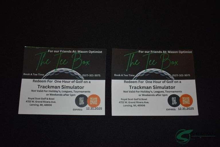 (2) 1 hour golf sessions on a Trackman Simulator at Royal Scot image