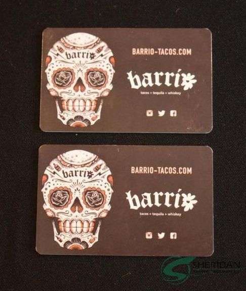 (2) $25 Barrio Taco Gift Cards image