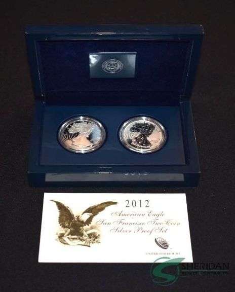 2012 American Eagle San Francisco two Silver coins set image