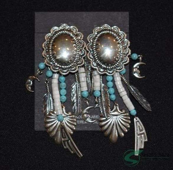 Silver Native American Earings image