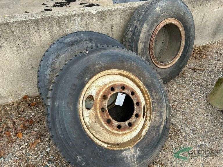 (3) Used tires on rims image