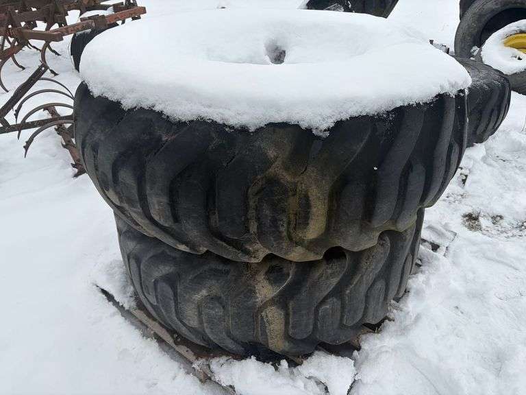 (2) 15.5-25 Tires & Rims image