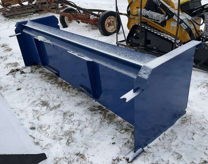 92" skid steer mount snow pusher with skid shoes, row:3 image