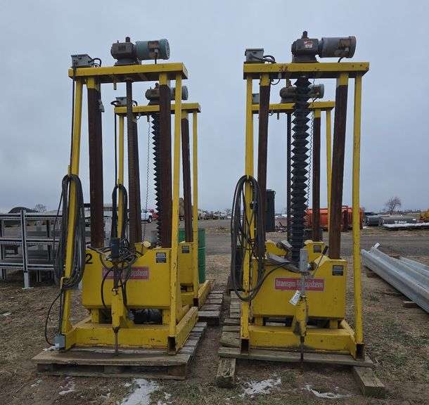 (4) Truck lifts, (1) barrel universal tractor hydraulic fluid, & (2) barrels of coolant, row:4 image