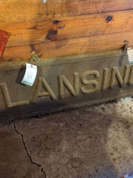 Lansing Metal Sign very heavy