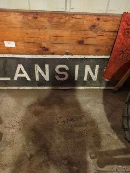 North Lansing Metal Sign very heavy