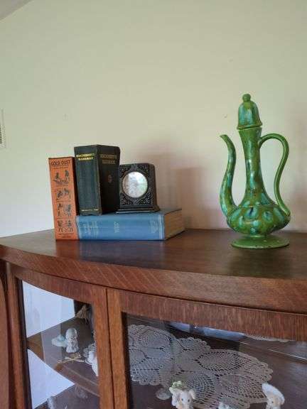 Wood China Cabinet with glass doors