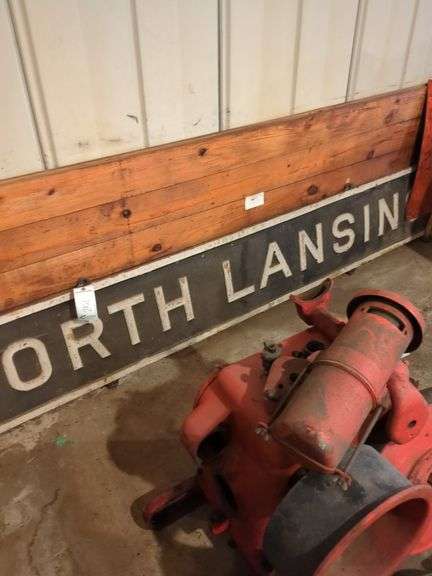 North Lansing Metal Sign very heavy