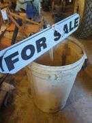 Rubbermaid Trash Can with for sale signs