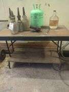 Table and Contents, Vintage Glass Oil Canisters