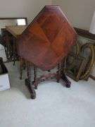 Vintage Credenza, Folding Table, End Table, and Mirror