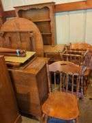 5 Piece Furniture Set, Hutch, Dresser, Table, Secretary