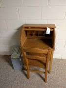 Secretary desk and paper shredder