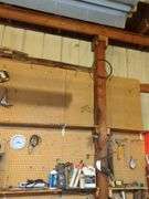 Tools Hanging Above Bench (top 2 shelves)