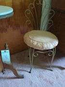 Marble Top Pedestal ends table and vanity chair