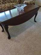 Coffee Table and Glass Bowl