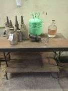 Table and Contents, Vintage Glass Oil Canisters
