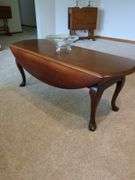 Coffee Table and Glass Bowl