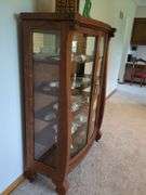 Wood China Cabinet with glass doors