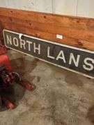 North Lansing Metal Sign very heavy