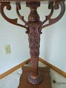 2 Pedestal Ends with Lamp and Bach Statue