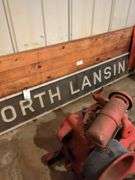 North Lansing Metal Sign very heavy