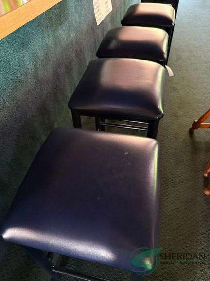 4 Padded bar stools