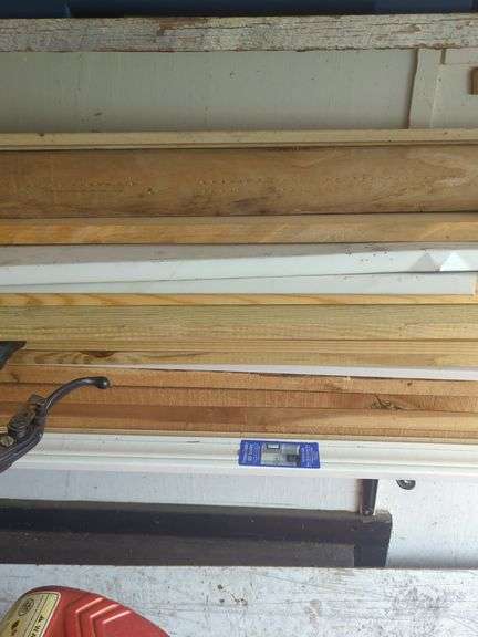 Shelf misc wood pieces