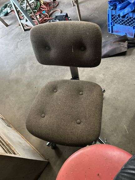 Round table with four chairs and misc. items
