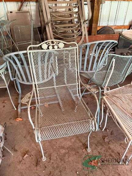 Assorted patio tables and chairs