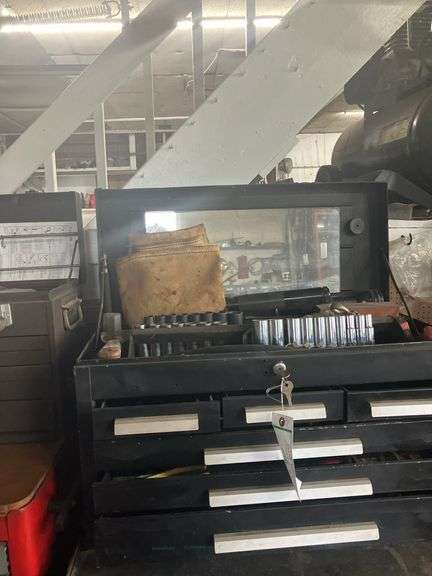 Tool boxes with contents and chains