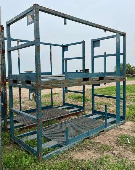 (2) Pallet racks 115" L x 48" W x 51" H, row:4