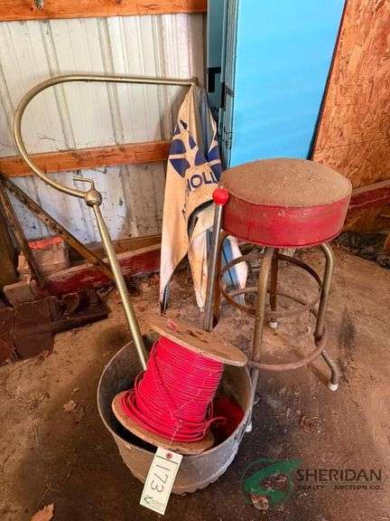 New Holland umbrella, shop stool, and more