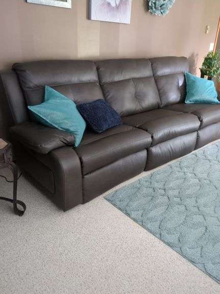 Leather recliner couch