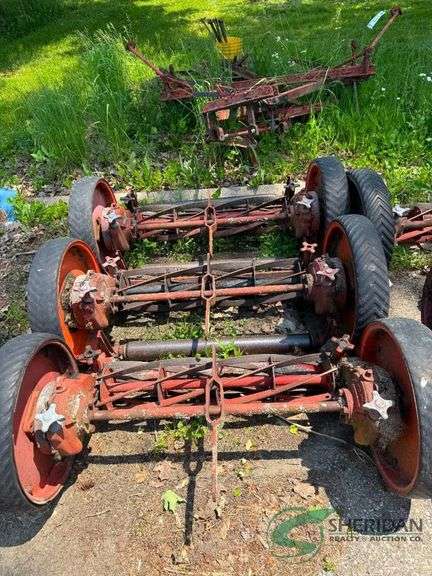 Disassembled reel mower