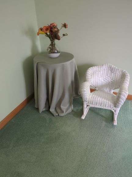End table and doll rocking chair