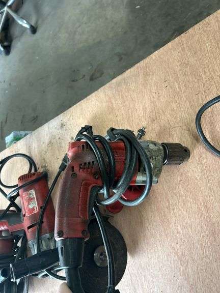 Metabo grinder and Milwaukee magnum drill