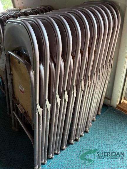 12 Steel folding chairs