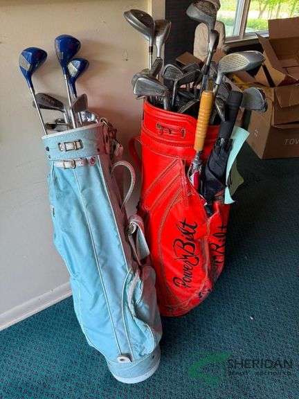 Golf clubs with 2 bags