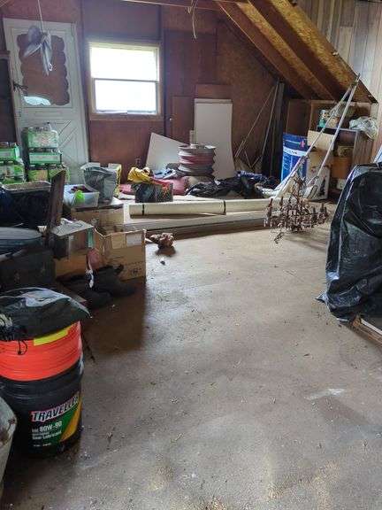 Contents of right side of attic