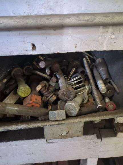 Contents of bins bolts and hoses