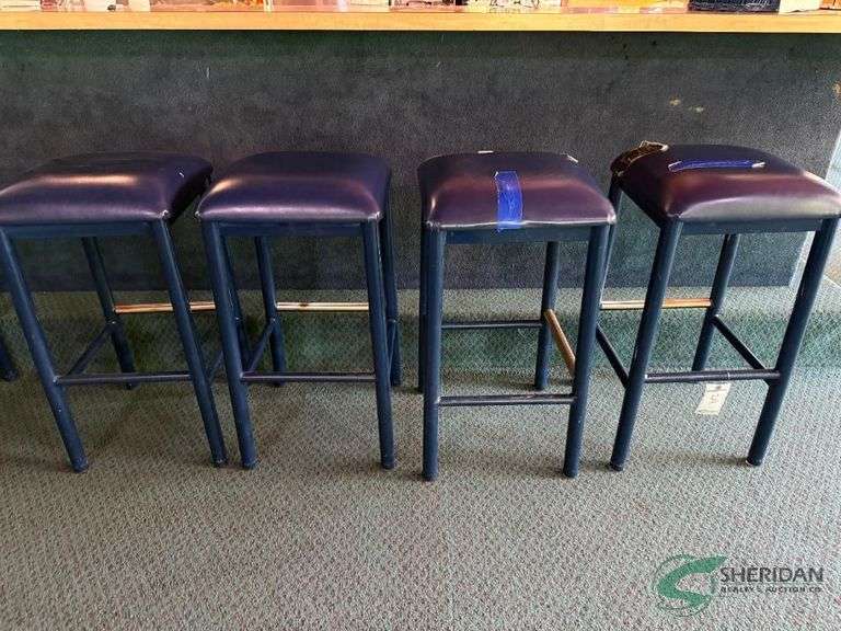 4 Padded bar stools