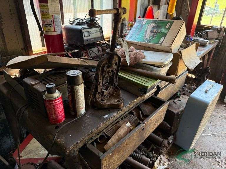 Bench and contents