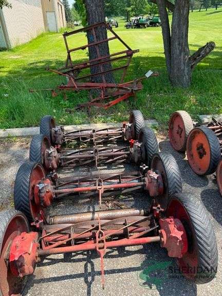 Disassembled reel mower