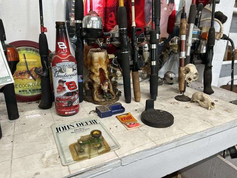 Fishing poles and items