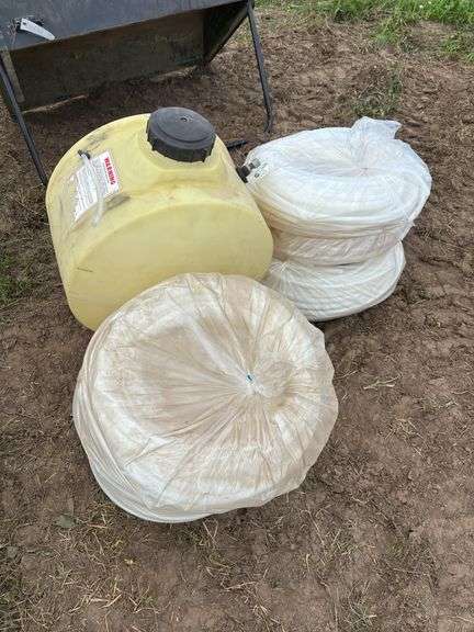 25 gallon plastic tank & 3/8" ID x 1/2" OD LDPE plastic tubing appr. 400', row:9 image